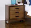 CLOVIS 2 DRAWER BEDSIDE TABLE - AS PICTURED