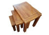 AMAZON 3 PIECE HARDWOOD NEST OF TABLES - AS PICTURED