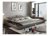 KING + LONG SINGLE CASSIAR 100% LEATHER / LEATHERETTE COMBINATION BED (MODEL:A2033) - ASSORTED COLOURS