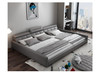 KING + LONG SINGLE CARMACKS 100% LEATHER / LEATHERETTE COMBINATION BED (MODEL:B2033) - ASSORTED COLOURS