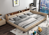 KING + LONG SINGLE PAXSON 100% LEATHER / LEATHERETTE COMBINATION BED (MODEL:B2031) - ASSORTED COLOURS