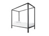 SINGLE NUSA 4 POSTER METAL BED - ASSORTED COLOURS