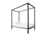 KING SINGLE 4 POSTER NUSA METAL BED - ASSORTED COLOURS