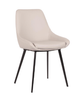 DOMO LEATHERETTE DINING CHAIR - LIGHT GREY