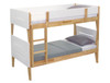 KING SINGLE OVER KING SINGLE IRVINE 2 TONED BUNK BED - WHITE WASH / NATURAL