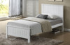 QUINCY SINGLE OR KING SINGLE 3 PIECE (BEDSIDE) BEDROOM SUITE - WHITE