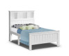 KING SINGLE ATMORE BOOKEND BED - WHITE