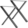 ALBUS X-SHAPED TABLE BENCH DESK LEGS - BLACK