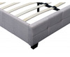 DOUBLE KATARINA FABRIC BED - BEIGE