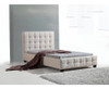 KING SINGLE PAULO FABRIC BED - BEIGE