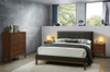 WALLACE QUEEN 4 PIECE (TALLBOY) BEDROOM SUITE WITH FABRIC BEDHEAD - GREY