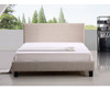 QUEEN BELLATRIX FABRIC BED - BEIGE