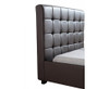 KING SINGLE ALBERIO PU LEAHTER  DELUXE BED FRAME - BROWN