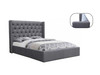 KING CLOTTON FABRIC BED - BLACK (PICTURED IN CHAMPAGNE)