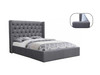 QUEEN CLOTTON FABRIC BED - BLACK (PICTURED IN CHAMPAGNE)