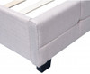 KING BLETCHLEY DELUXE FABRIC BED FRAME WITH TUFTED HEADBOARD - BEIGE