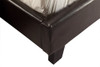 DOUBLE AROSA LEATHERETTE BED FRAME - BROWN