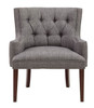 NEW ZEALAND ACCENT CHAIR - CHARCOAL / WALNUT