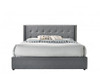 KING ADRIANNE FABRIC GAS LIFT STORAGE BED - LIGHT GREY