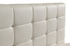 DOUBLE ALNAIR DELUXE LEATHERETTE BED FRAME - WHITE