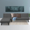 MERRICK 3-SEATER CORNER SOFA BED WITH LOUNGE CHAISE COUCH - DARK GREY