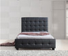 KING SINGLE  MIKYLINE LEATHER BED - WHITE
