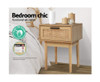 JOHNSON 1 DRAWER BEDSIDE TABLE - NATURAL