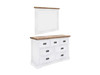 DOVER KING 5 PIECE (DRESSER) BEDROOM SUITE WITH 2 FOOT END DRAWERS - TWO TONE 