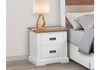 DOVER KING 5 PIECE (DRESSER) BEDROOM SUITE WITH 2 FOOT END DRAWERS - TWO TONE 