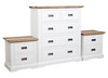 DROVER QUEEN 6 PIECE (THE LOT) BEDROOM SUITE WITH 2 FOOT END DRAWERS - TWO TONE