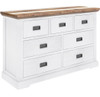 DROVER QUEEN 6 PIECE (THE LOT) BEDROOM SUITE WITH 2 FOOT END DRAWERS - TWO TONE