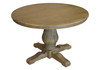 BRISTOL ROUND HARDWOOD DINING TABLE - 1200(D) - BLACK, RUSTIC ELM OR WHITE / OAK