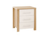 AMAZING 3 DRAWER BEDSIDE TABLE (MODEL:3-18-5) - OAK & WHITE