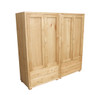 RETRO (AUSSIE MADE) 2 PIECE WARDROBE 4 DOOR / 4 DRAWER - 1800(H) x 1800(W) - ASSORTED COLOURS