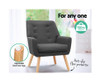 ROSANNE ARMCHAIR TUB SINGLE DINING CHAIR - CHARCOAL