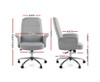 KIRSCH FABRIC GAS LIFT OFFICE CHAIR - GREY