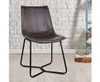 LEMIEL (SET OF 2) LEATHERETTE DINING CHAIR - WALNUT