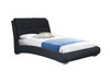 KING SECRE FABRIC BED - BLACK