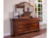 WATERFORD KING 5 PIECE (DRESSER) BEDROOM SUITE WITH UNDERBED STORAGE - BURNISHED CHERRY