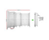 ROLLY ROOM DIVIDER PRIVACY SCREEN  FOLDABLE 8 PARTITION STAND - WHITE