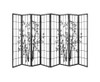 HARTLEY  ROOM DIVIDER PRIVACY SCREEN  FOLDABLE 8 PARTITION STAND -  BLACK & WHITE