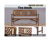 TERRENCE OUTDOOR WOODEN 3 SEATER  BENCH WITH ARMREST - NATURAL