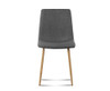 RONDELL (SET OF 2) FABRIC DINING CHAIR - DARK GREY