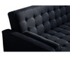 CHARLESTON 3 SEATER FABRIC SOFA BED  - BLACK