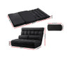 ACHILLES  2 SEATER SUEDE FLOOR LOUNGE SOFA BED  - CHARCOAL