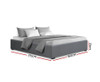 QUEEN ARMANI FABRIC BED WITH GAS LIFT - GREY