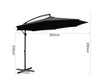 WISTERIA OUTDOOR  UMBRELLA - BLACK