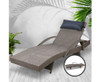 SPARROW OUTDOOR SUN LOUNGE WITH PILLOW - GREY