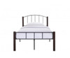 KING SINGLE TRITON TIMBER & METAL BED FRAME WITH - TWO TONE