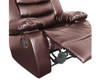 HANNY  BONDED LEATHER SINGLE RECLINER  - BROWN